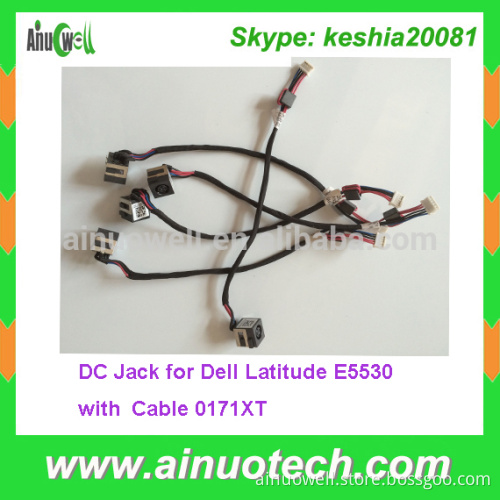 Laptop DC Jack for Dell E5530 E5440 E5550 E5410 E6440 power jack with Cable 0171XT laptop female connector